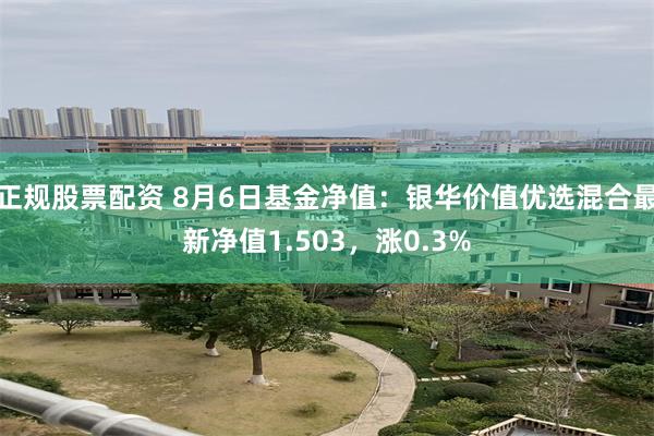 正规股票配资 8月6日基金净值：银华价值优选混合最新净值1.503，涨0.3%